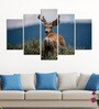 Blue Wood Multiple Frames Beautiful Swamp Deer Nature Art Panels
