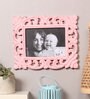 Pink Wooden Handcrafted Horizontal Wall Hanging Photo Frame