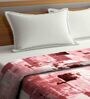 Pink Abstract Wool 1000 GSM Double Bed Blanket