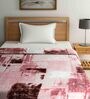 Pink Abstract Wool 1000 GSM Single Bed Blanket