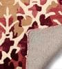 Buy Pink Wool Abstract 4 ft x 6 ft Hand Tufted Carpet Carpet