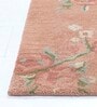 Pink Wool Floral 3 x 5 Feet Hand Tufted Carpet