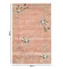 Pink Floral Wool 5 ft x 7 ft Hand Tufted Carpet
