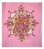Pink Floral Wool 800 GSM Double Bed Blanket