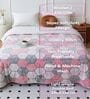 Pink Wool Geometric 350 GSM Premium Double bed blanket