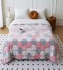 Pink Wool Geometric 350 GSM Premium Double bed blanket