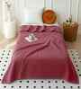 Pink Wool Plain 300 GSM Single Bed woolen blanket