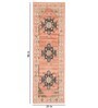 Pink Persian Wool 2 ft x 8 ft Hand Tufted Floor Runner
