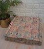 Pink Woven Jute 20 x 20 Inches Floor Cushion