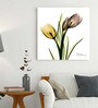 Pink Yellow tulips Faith Poster Print Flower Canvas art Print, Modern X-Ray Wall Painting For Living Room D cor