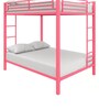 Pinkin Metal Bunk Bed in Pink Colour