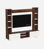 Pinn TV Unit In Brown Maple & White Finish