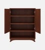 Pipevine12- Pairs 2 Door Shoe Racks In Walnut Colour