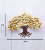 Iron Piple Tree Wall Art With LED In Gold