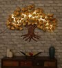 Iron Piple Tree Wall Art With LED In Gold
