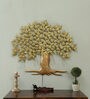 Iron Decorative Tree Wall Art With Led In Yellow