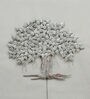 Iron Piple Tree Wall Art With LED In White