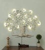 Iron Piple Tree Wall Art With LED In White