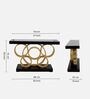 Pique Solid Wood Console Table In Black Finish