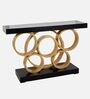 Pique Solid Wood Console Table In Black Finish