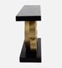 Pique Solid Wood Console Table In Black Finish