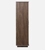 White Square 4 Door Wardrobe in Brown & White Finish