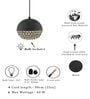 Pisa Black Metal Hanging Light
