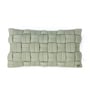 Pistachio Green 100% Cotton 12X20 Inches Knitted Cushion Cover With Filler
