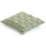 Pistachio Green 100% Cotton 16X16 Inches Knitted Cushion Cover With Filler