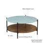 Pistoia Round Coffee Table in Tubbaq Finish With Marble Top Pistoia Round Coffee Table in Tubbaq Finish With Marble Top