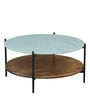 Pistoia Round Coffee Table in Tubbaq Finish With Marble Top Pistoia Round Coffee Table in Tubbaq Finish With Marble Top