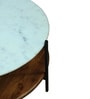 Pistoia Round Coffee Table in Tubbaq Finish With Marble Top Pistoia Round Coffee Table in Tubbaq Finish With Marble Top