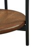 Pistoia Round Side Table in Tubbaq finish With Marble Top Pistoia Round Side Table in Tubbaq finish With Marble Top