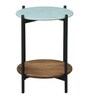 Pistoia Round Side Table in Tubbaq finish With Marble Top Pistoia Round Side Table in Tubbaq finish With Marble Top