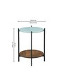 Pistoia Round Side Table in Tubbaq finish With Marble Top Pistoia Round Side Table in Tubbaq finish With Marble Top