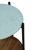 Pistoia Round Side Table in Tubbaq finish With Marble Top Pistoia Round Side Table in Tubbaq finish With Marble Top