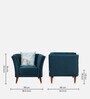 Pittsuburg Velvet 1 Seater Sofa in Bottle Green Colour