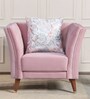 Pittsuburg Velvet 1 Seater Sofa in Plush Pink Colour