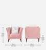 Pittsuburg Velvet 1 Seater Sofa in Plush Pink Colour