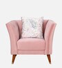 Pittsuburg Velvet 1 Seater Sofa in Plush Pink Colour
