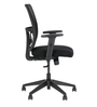 Pivica Medium Back Ergonomic Chair In Black Colour