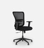 Pivica Medium Back Ergonomic Chair In Black Colour