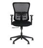 Pivica Medium Back Ergonomic Chair In Black Colour