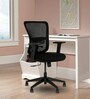 Pivica Medium Back Ergonomic Chair In Black Colour