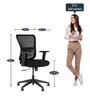 Pivica Medium Back Ergonomic Chair In Black Colour