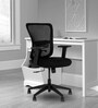 Pivica Medium Back Ergonomic Chair In Black Colour