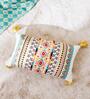 Pixel paisley Cushion Cover 30x50cms Ivory
