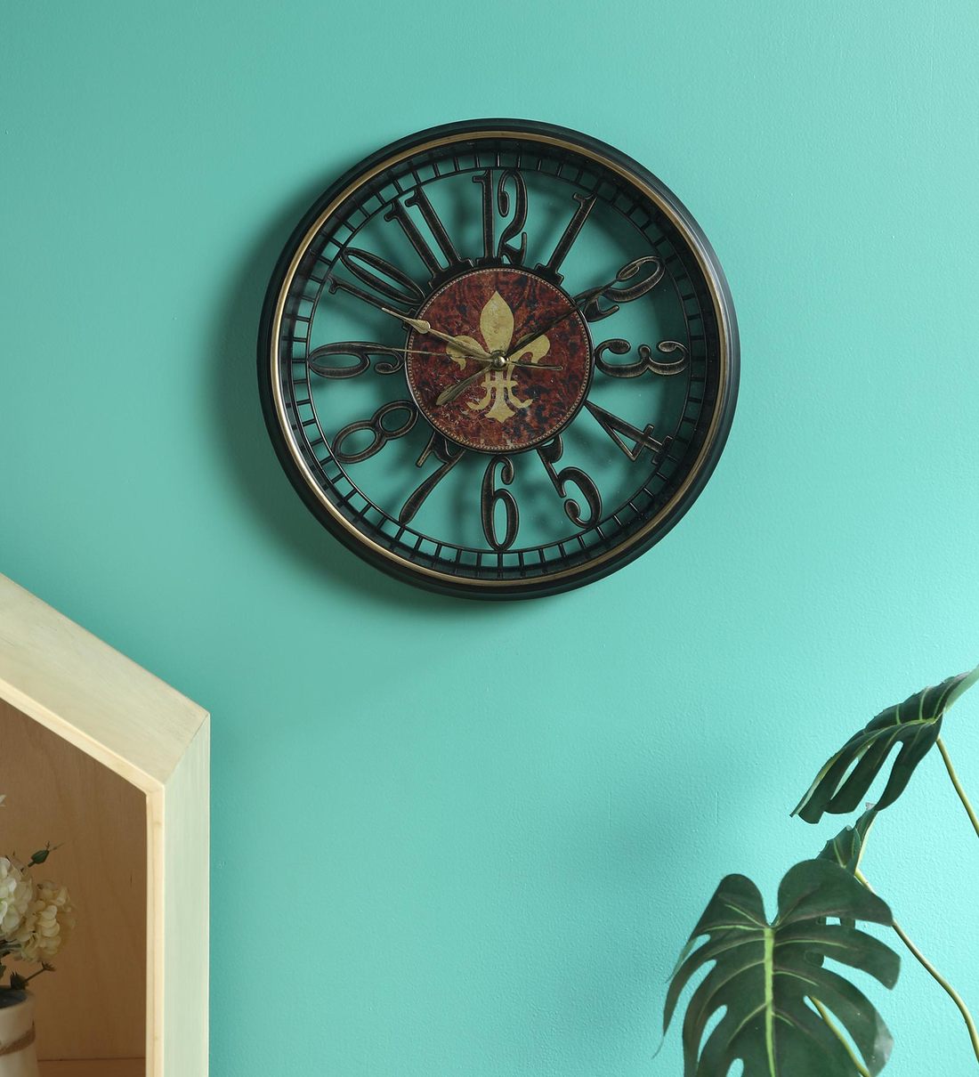 Buy Plastic Analog Wall Clock In Black By am2pm Online Modern Wall