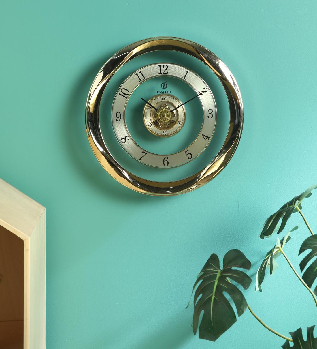 Buy Plastic Analog Wall Clock In Gold By am2pm Online Modern Wall
