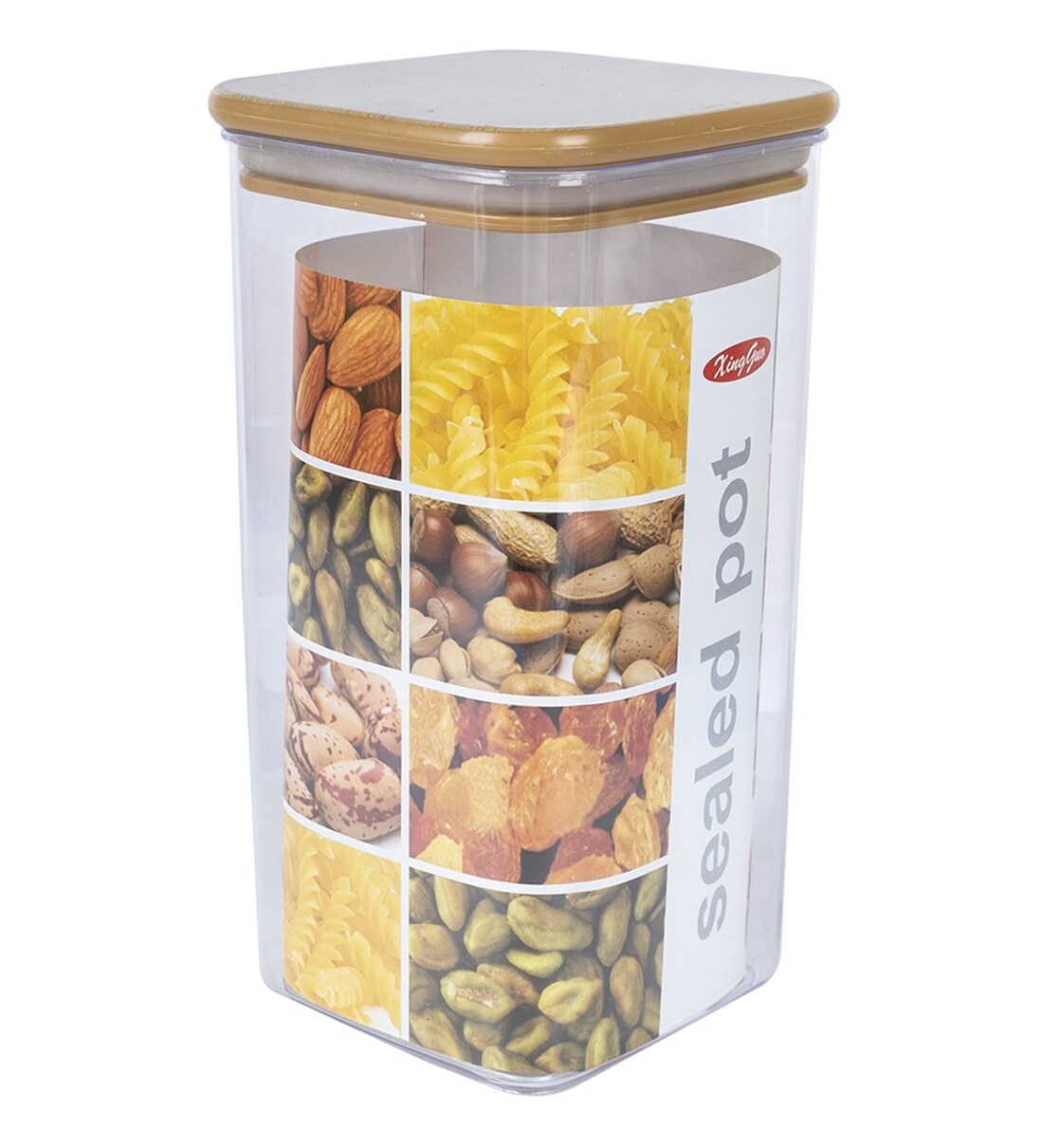 Sealed Container, Brown, Plastic, 1 Litre - MARKET 99